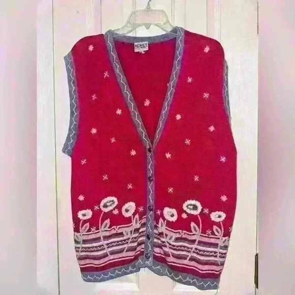Vintage 1980’s Sweater Vest Size L/XL - Picture 1 of 6